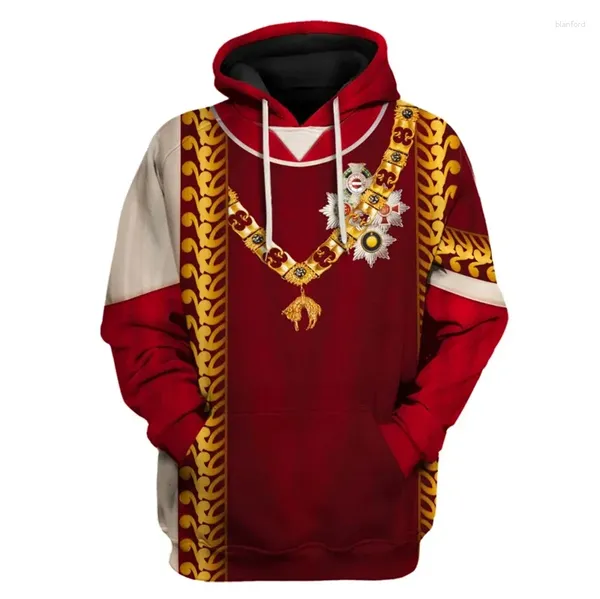 Herren Hoodies Ancient Edieval Knight Cosplay 3D -Druck für Herren Kleidung Freizeitpullover Langarm Sweatshirt Kapuzekleidung Kinderkleidung Kleidung