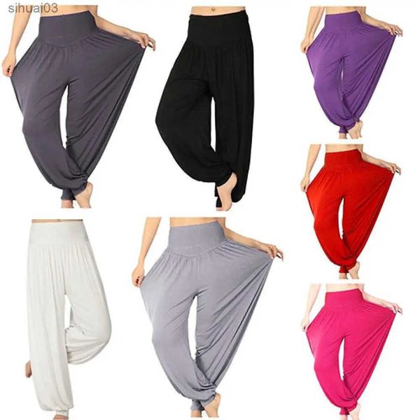 Aktive Hosen lässig Baggy Hosen Modale Frauen Harem Hosen bequemer Yoga Hosen Loose Belly Dance Weitbein Hosen Gypsy Hippie Pantsl2403