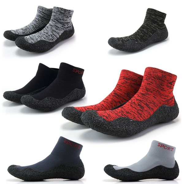 Sapatos de meias de frete grátis Plataforma casual Men Women Black Grey Red Socks Plataforma Soakers Sneakers feminino Gai