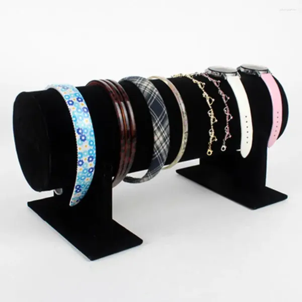 Schmuckbeutel Velvet Armband Armreif Halskette Watch STODMBENT STILL HALTER SHOW T-Bar Display Rack für Heimorganisation