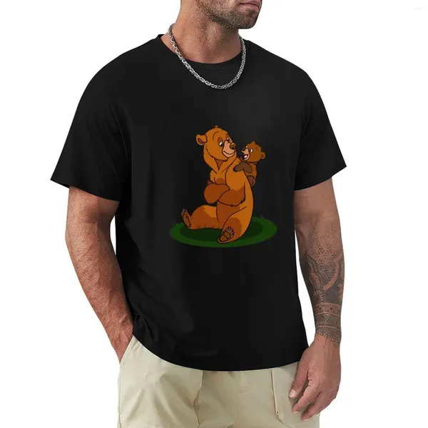 Tanque de tanques masculinos Brother Bear T-shirt vintage seca rápida roupas de camisa suada homens homens