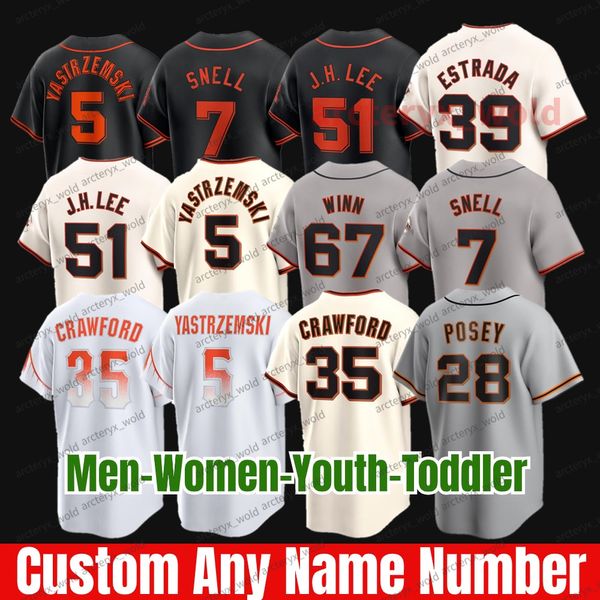 Tom Murphy 5 Yastrzemski Jersey Nick Ahmed Bailey Matt Chapman Fitzgerald Hicks Austin Slater Mike Yastrzemski Erik Miller Logan Webb Cream Chili Davis Burrell