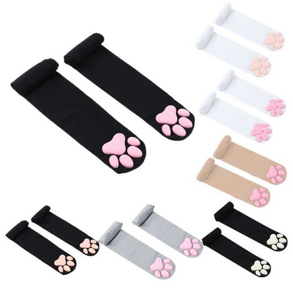 OFAQ SOCKS SEXY SOCKS GOTHIC LOLITA TUTTO SOCKS HIGH DONNE DONNE HARAJUKU CORSEGNA DEMMA LINGERIE 3D CATTO CATTO LUNGO CORSE LUNGO CASSE DI COMPRESSIONE SEXY FALL DI FUCCO 240416