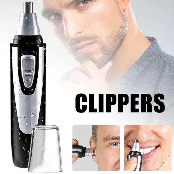 Elektrische Nase Haarschneider 2 in 1 Set professioneller Herren Bart Haarentferner batteriebetriebener Gesichtsbehaarungshaarentferner Rasierer Clipper 240401