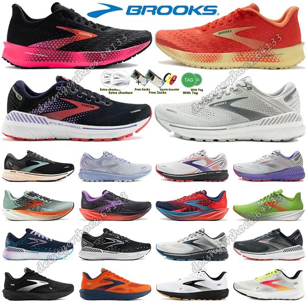 Koşu Eğitmenleri Erkek Kadınlar En Kalite Tasarımcı Spor Ayakkabıları Brooks Koşu Ayakkabı Hyperion Tempo Üçlü Siyah Gri Sarı Siyah Açık Hava Spor Ayakkabıları Kutu Boyutu 36-45