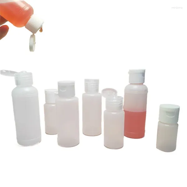 Bottiglie di stoccaggio 30pcs 20/10/30/50 ml di plastica vuota PE Contenitori da viaggio per berretto a flip per crema liquido Condizionatore di lozione shampoo