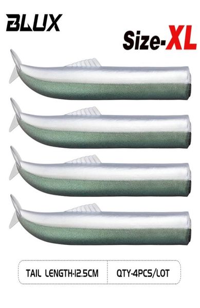 Blux Blitzsand Aal 10 cm125 cm weiche Fischerei Köder Hecksschableiter Kopf Minnow Künstliche Köder Salzwasser See Bass Swimbait Tackle Gear 220526403292