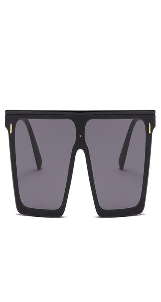 Модные мужчины солнцезащитные очки классические Big Frame Square Ladies Shades Белая краска.