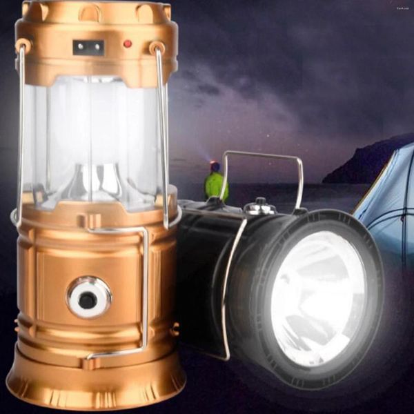 Tragbare Laternen Solar Camping Lantern wiederaufladbar mit Handkurbel LED -Fackel Lampe Notlicht wasserdicht für Wanderüberleben im Freien