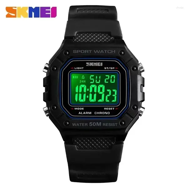 Armbanduhren SKMEI 1496 MEN DIGITAL WATCH MONTRE Homme Outdoor Sport 5BAR Waterdes Wecker Mode Militäruhren