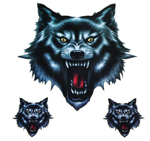 Vinyl Wolf Head Decals Schädel Kopffeuer Flamm