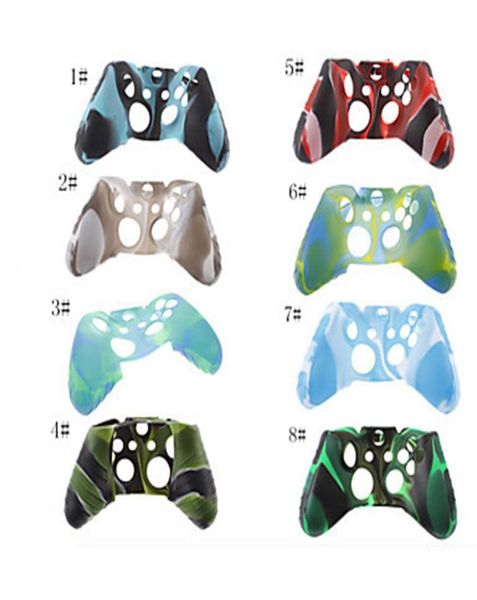 Für Xone Soft Silicon Flexible Camouflage Gummihauthülle für Xbox One Slim Controller Grip Cover6122227