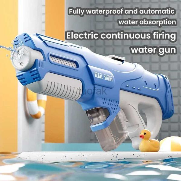 Gun Toys Water Gun Автоматическая электрическая игрушка играет вода летний бассейн с большими играми высокий давление, борьба с водой на открытом воздухе Fun Kid Gift 240416