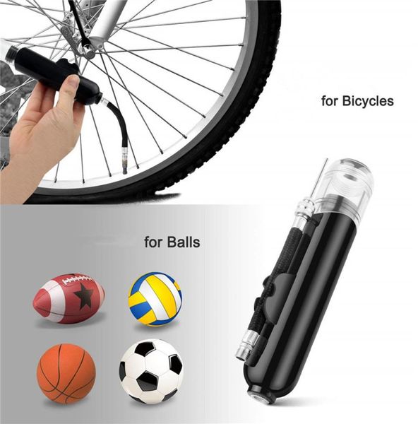 Mini Bike Pumpe Dual Action Act Air Pump mit 3 Nadeln 2 Düsen für Ballwartungsbasketball -Volleyball -Fußballballons Bicycles6045239