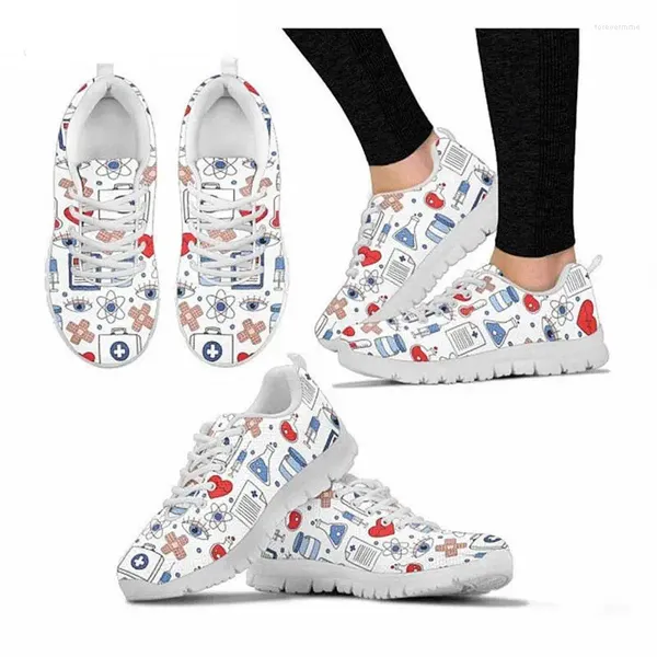 Freizeitschuhe Biologieliebhaber Muster Wohnungen Frau Sommer Krankenpfleger Sneaker Frühlings- / Herbstschuhschuhe Damen 2024Fashion