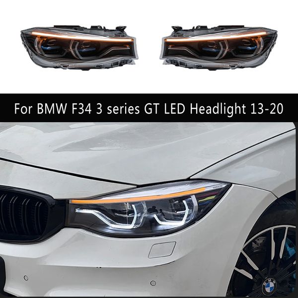 BMW F34 için Ön Lamba 3 Serisi GT LED Far Düzeneği 13-20 Gündüz Çalışan Işık Saleti Sinyali Gösterge Aydınlatma Aksesuar