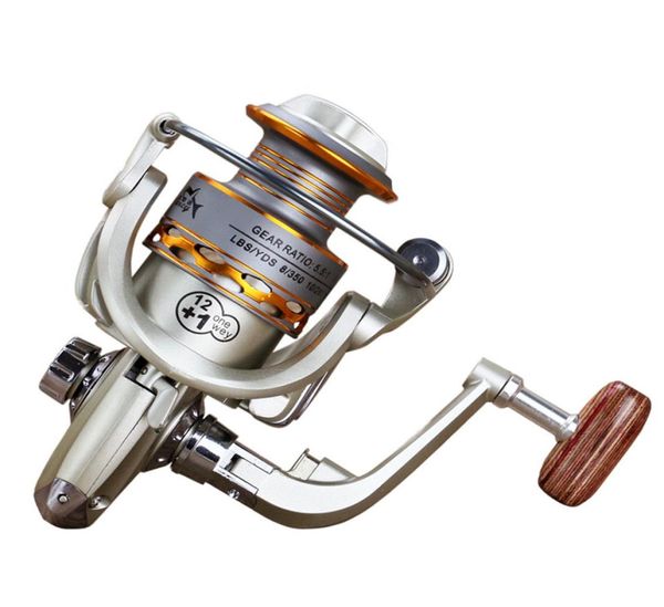 Rullo per peschere di pesca in metallo Spool di metallo 1000 2000 3000 4000 5000 6000 7000 12bb Rapporto 551 Tackle di pesca leggero6248005