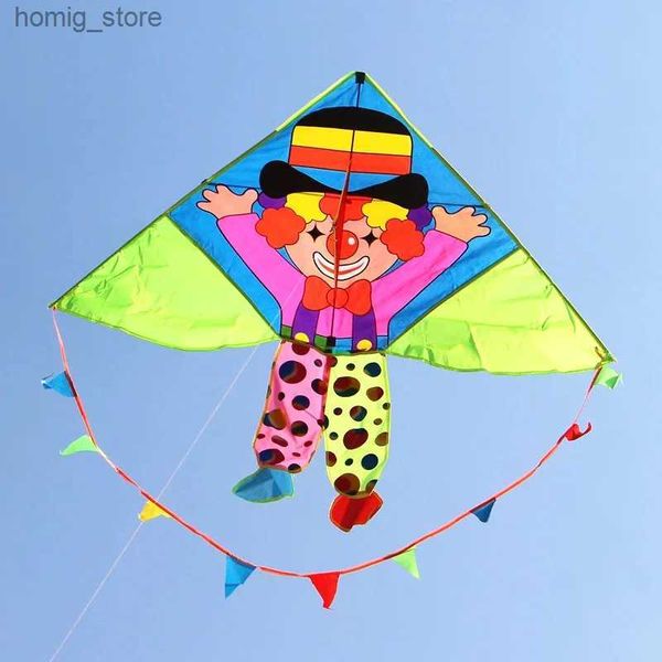 Spedizione gratuita Clown Kite Flying Outdoor Toys Kids Kites Fabric Nylon Koinobori Ikite Koi Wind Kites per Acrobatics Y240416