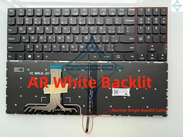 Teclados novo arábico AR Litada para Lenovo Legion Y7000 Y7000P Y530 15 Y530P Y53015ICH Y54015IRH Y54017IRH Teclado do laptop para laptop