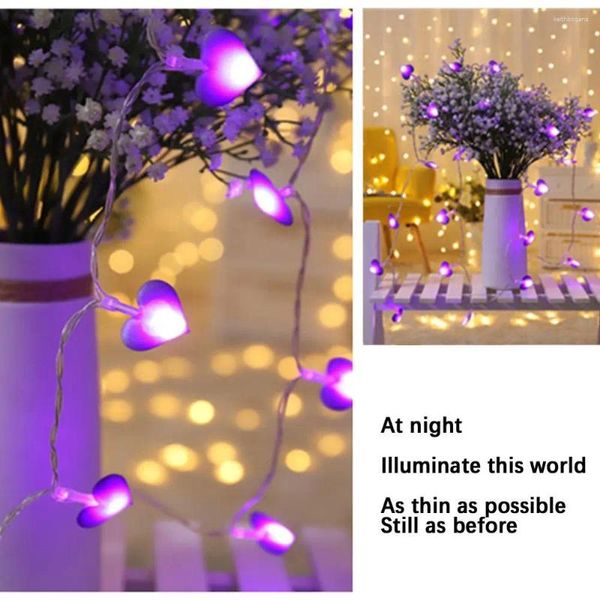 Farings LED Love String Luci a corde rosa viola blu di Natale Fare a casa Ghirlanda decorazione Garlands Birthday Tale i5u9