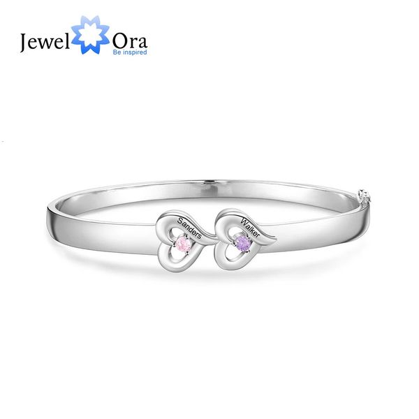 Pulseira Multi Heart Personalizada com 26 Pastas da Família Presente de Births Afirmatizados para Mãe Mãe Mãe Nome Bangles Dia dos Namorados Presente 240416