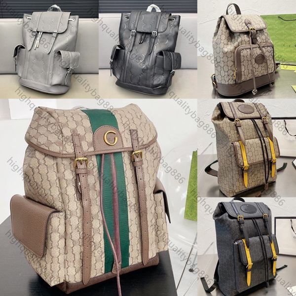 Neue hochwertige Designer -Tasche Männer und Frauen Rucksack Fashion Schoolbag Presbyopia Logo Präge Lederverstellbarer Schultergurt große Kapazität Reisetasche