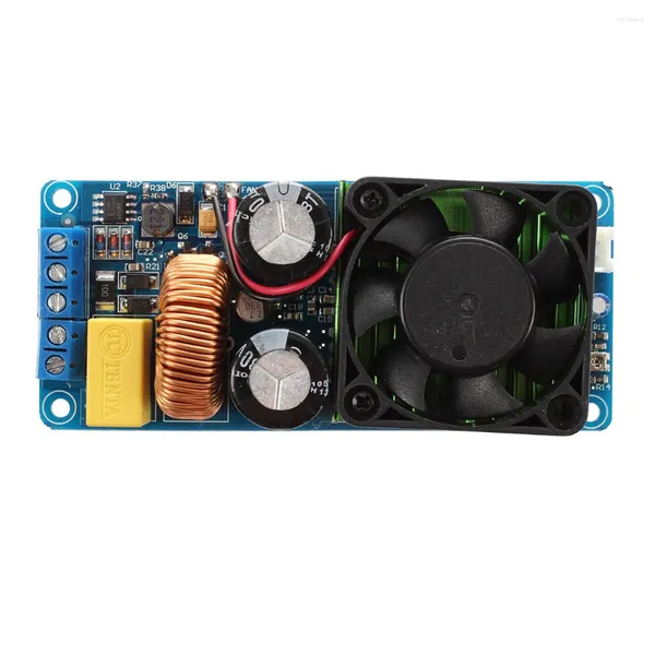 Uzaktan Kontrolörler IRS2092S 500W Mono Kanal Dijital Sınıf D HIFI Power AMP Board Fan ile