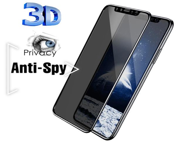 3D Antipy Spoters Peep Peep Privacy Threaded Glass для iPhone 13 Pro XS Max XR x Screen Protector 7 8 6 6S плюс SE 12 Film8696050