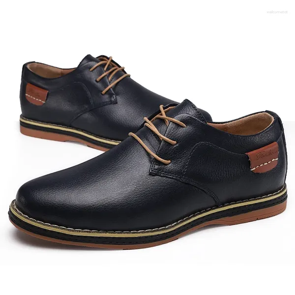 Vestido tênis zapatos informales de piel para hombre tallas 38-48