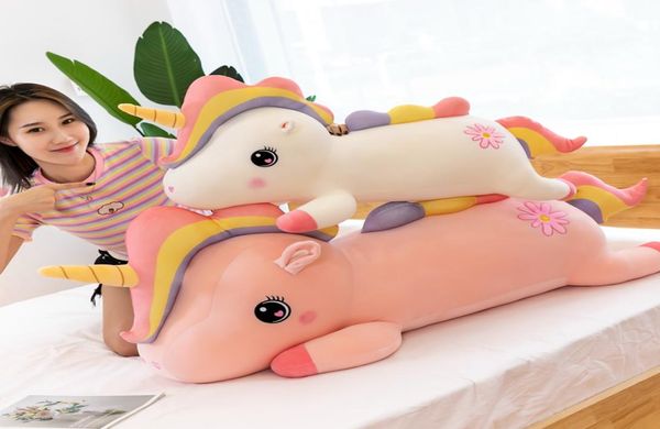 4060 cm delizioso arcobaleno unicorno peluche gigante gigante unicornio peluche giocattolo soft cavaluche bambolo damio dono per bambini9633733