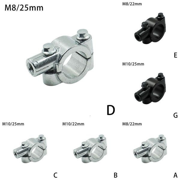 2024 1PCS M8 M10 Motorrad Rückfahrlehrlenkspiegel -Halter -Adapter -Klemm -Basis für 22 mm 25 mm Motorradzubehör