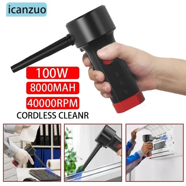 Icanzuo Kablosuz Hava Duster Elektrikli Blower Bilgisayar Klavyesi Temizlik Temizlenebilir El Temizleyici 240415