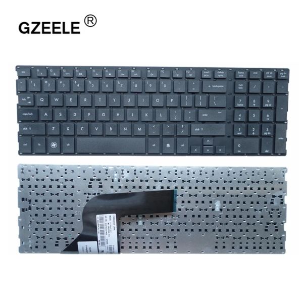 Teclados Gzeele Novo teclado inglês para HP ProBook 4510 4710 4510S 4515S 4710S 4750Ss Us Layout Teclado de laptop Black Notebook