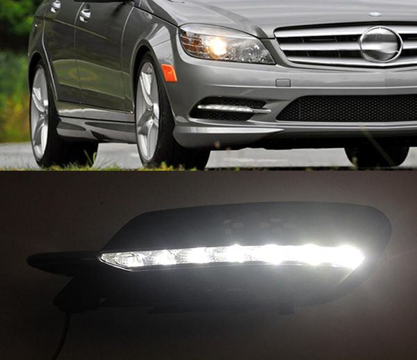 1 par LED LED DRL DIA DIA LUZES DOVENDO A LUZ DE LUDRO DE Lâmpada para Mercedes Benz W204 Cclass C300 AMG Sport 2007 2008 2009 20104740709