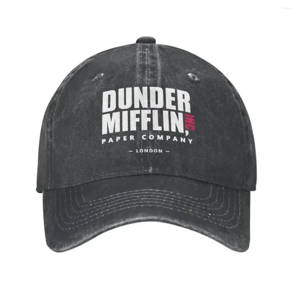 Ball Caps Dunder Mifflin London Baseball Cap. Разочарованная промыла офисная бумажная компания Snapback Hat Outdoor Antivative Hats