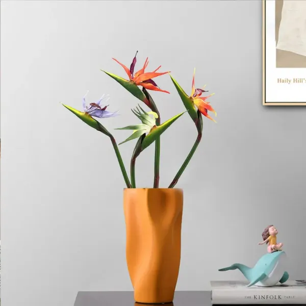 Fiori decorativi fiore artificiale Lifelese Bird of Paradise Realistic e a bassa manutenzione Hawaiian Tropical Bashing Strelitzia Home Decor