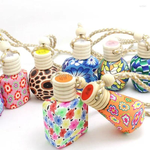 Bottiglie di stoccaggio mini deodorante per auto con olii essenziali bottiglia per profumi Accessori rotondi rotondi per profumi in ceramica in cinese f202410