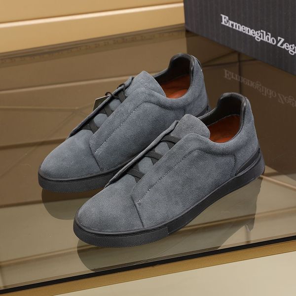 Top Zegna Designerschuhe Männer Ermenegildos Zegna Kleiderschuhe Schnüre-up Business Casual Social Party Qualität Leder Chunky Sneakers Formale Trainer Outdoor Schuhe 92