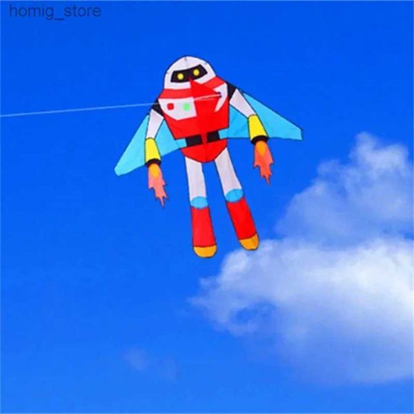 Accessori per kite robot di spedizione gratuita Kite per bambini Cuci a corda di corda Nylon Fabric Pro Line Large Eagle Kite Weifang Kite Factory Bird Kite Ikite Y240416