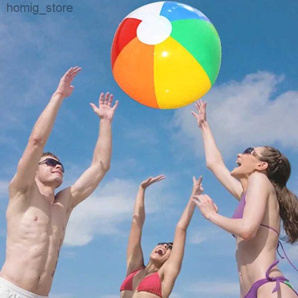 Sand Play Water Fun 30cm PVC PVC Ball de praia inflável Childrens Summer Water Ball Toy Y240416