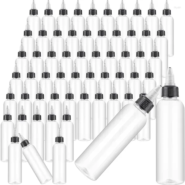 Garrafas de armazenamento 10pcs 30ml/60ml/100ml/120ml de plástico reabastecido pet ode pet ode líquido torção de twist superior tatuagem recipientes de tinta pigmentada