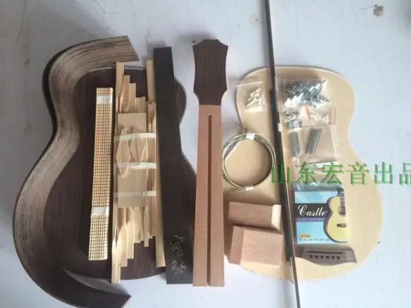 Gitarre 36inch GS Gitarre DIY Kit Afrikanische Mahagoni Hals Rosenholz Rückenseite Ebony Fingerboard