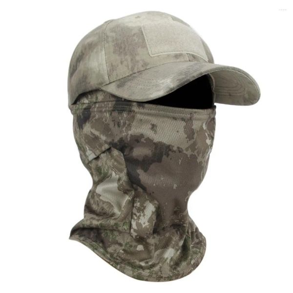 Bandanas cotone tattico tattico tapball set combinazione sudore assorbente maschera per cappello mimetico militare copertura del cappello