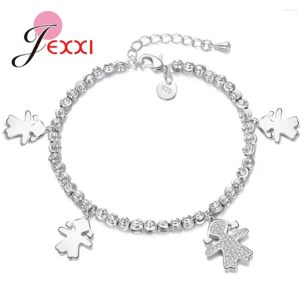 Link braccialetti squisiti di alta qualità 925 ciondoli in argento sterling donna bracciale design carino per bambini gioielli a ciondolo all'ingrosso