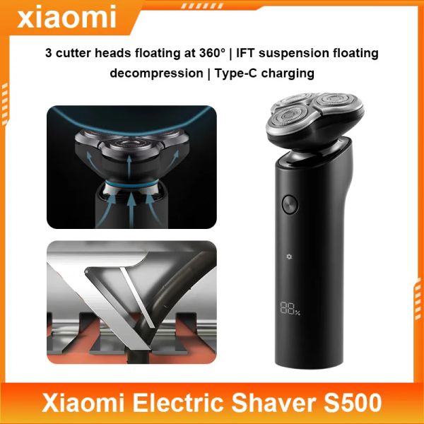 Ürünler Yeni Xiaomi Electric Tıraş Alın S500 S500 S5001 Erkek Jilet için Otomatik Taşınabilir Üçlü Bıçak Düzenli Yıkanabilir Yüz Jilet Orijinal Mijia