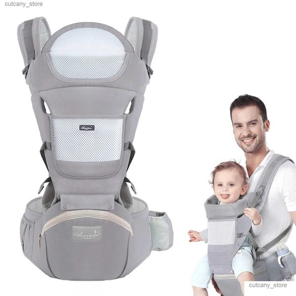 Taşıyıcılar Sırt Çantaları Pamuklu Bebek Taşıyıcı Ergonomik Bebek Bel Dışkısı Yenidoğan Toddler MTI-kullanımdan önce ve sonra kanguru çantası AC OTLBC