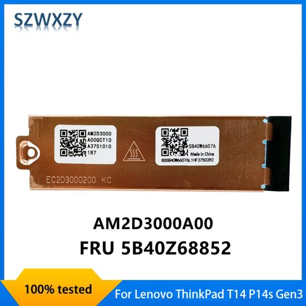 Pads Neues Original für Lenovo ThinkPad T14 P14S X13 T14S P15V T15P P15V Gen 3 P16S T16 Gen 1 SSD -Halterung Heizkühlung FRU 5B40Z68852