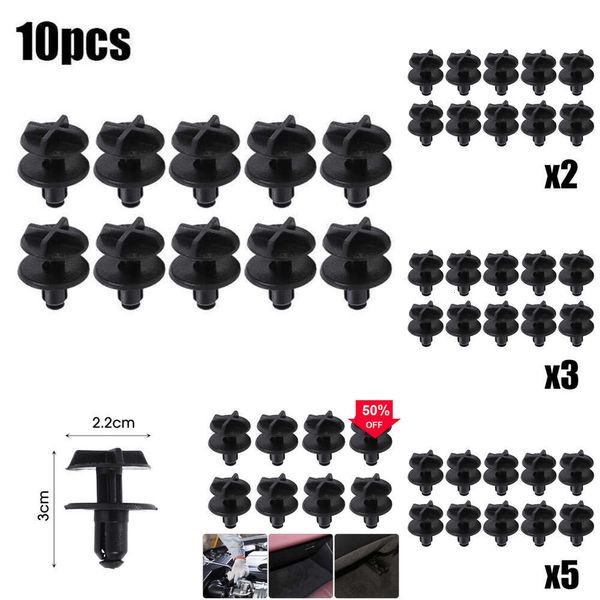 2024 50pcs Auto Stoßstangen Tank Motorabdeckung Kunststoffverbesserungsklammern Cowl -Panel -Halterung für Range Rover Motorabdeckung Schnappschraube