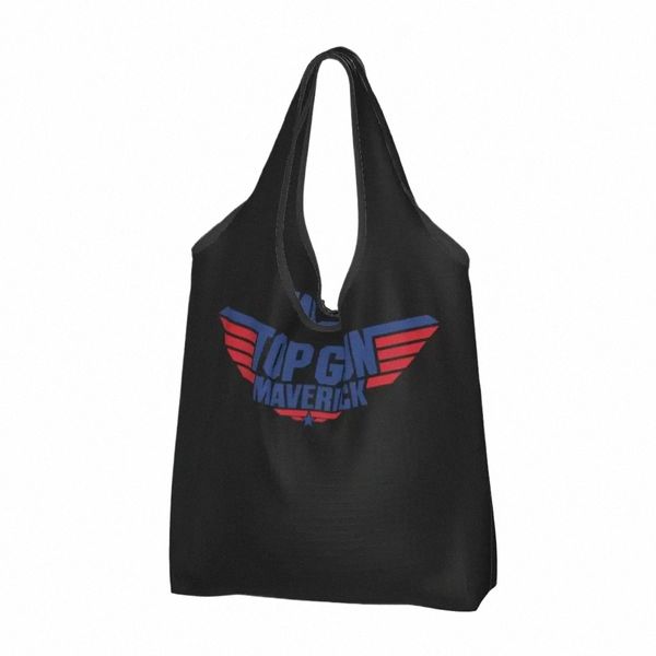 Top Gun Maverick Grocerias Bolsas de Loja Fi Shopper Tote Big Capacity Portable Tom Cruise Film Bolsa W0RN#