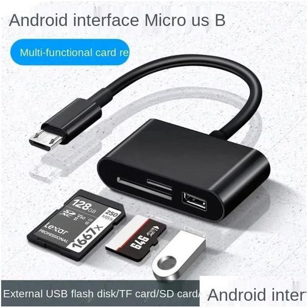 Bilgisayar Kabloları Konektörleri 2024 Tip-C Mikro Adaptör TF CF SD Hafıza Kart Okuyucu Yazar İPad Pro Huawei Kitabı U Ottdi için Compact Flash USB-C